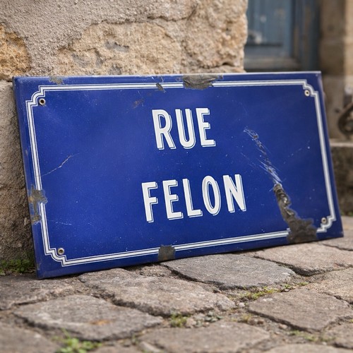 Vintage french enamel street - vintage,