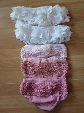Next Baby Girls 18-24 Month Frilly Knickers, Pinks, White And Cream