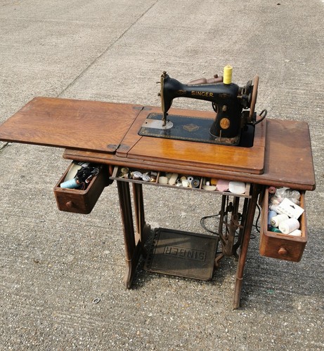 Antique singer treadle sewing - antique,