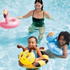 Swimming Pool Rubber Swim Ring Kids Childrens Inflatable Float Aid  3-6Y PARTY