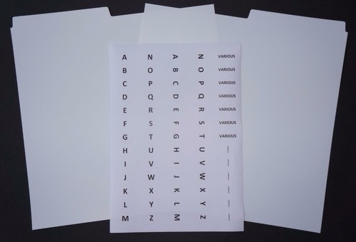 Album dividers white - 12",