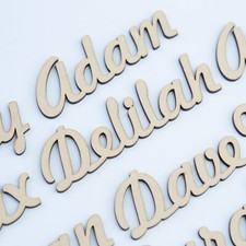 Script Font Names Letters or Words - Custom wooden MDF Wedding Craft 25mm FH