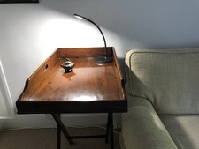 Antique Victorian c.1850  Mahogany Butler’s Tray on Folding Stand