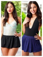 Black & Blue Rara Skirt Mini