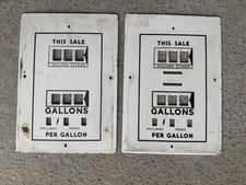 Vintage Petrol Pump Enamel Faces Avery Hardoll Beckmeter Wayne Gas Old