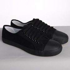 Black Plimsolls Low Top UK 7
