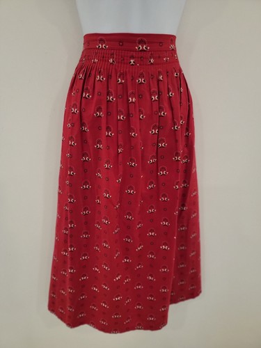 Vintage skirt midi red - skirt,