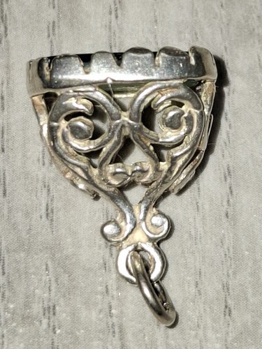 Vintage sterling silver fob - silver,