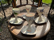 Martin Gulliver Designs Eggcups and Underplates Set Cow, Sheep, Pig, Frog