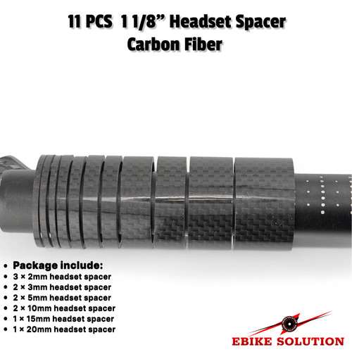 11pcs carbon fiber headset - carbon,