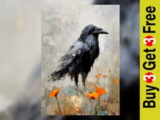Majestic Black Crow 5"x7"