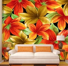 3D Red Flower R12947 Wallpaper