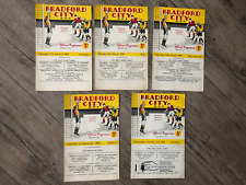 Football programme collection  x 5 Bradford City 1959 / 1960 /1961