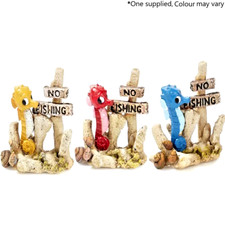 1 x NO FISHING SEAHORSE AQUA