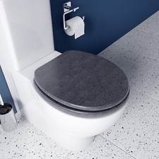 Croydex Toilet Seat Grey Oval