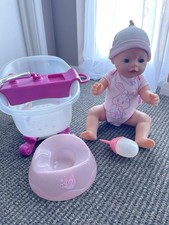 Baby Born Girl Doll with Bath