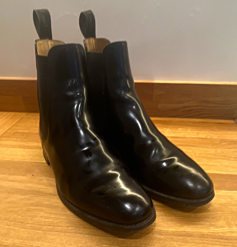 Loake men black leather - black,