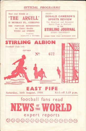 Stirling albion east fife - stirling, v