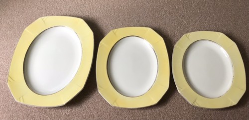 Three meat plates - , made