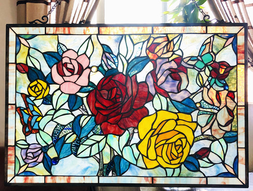 Stained glass window - stained, 27"