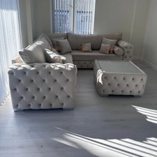 Ark Future Corner Sofa | 2C2 | Ashton Chesterfield| Coffee Table | Cream