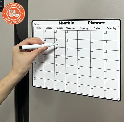 Magnetic fridge calendar dry - magnetic,