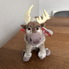 Ty Sparkle Frozen Sven Reindeer Soft Plush Toy Beanie Disney Retired no Sound 8”
