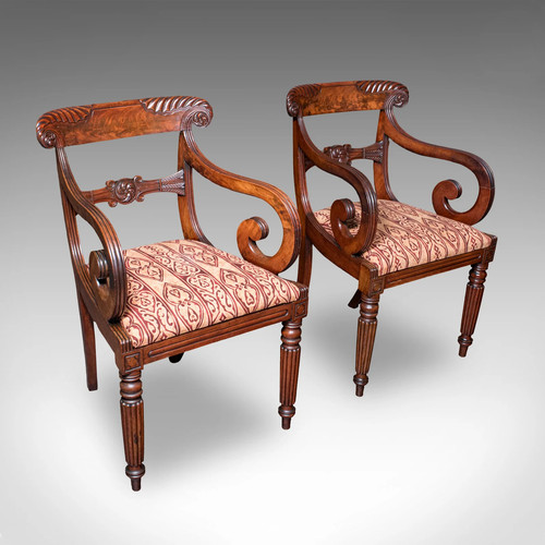 Pair antique morning room - of,