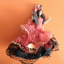 Vintage Retro 70s Marin Chiclana Spanish Dancing Flamenco Doll Lace Grain Kitsch