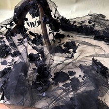 Large Flower Lace Tulle Fabric