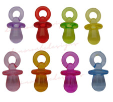 25 Pcs -  31mm Random Mixed Acrylic Smooth Dummy Dummies Pendant Charm Pram G98