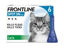 FRONTLINE SPOT ON Flea, Tick & Lice Treatment For Cats 6 Pipettes (AVM-GSL)