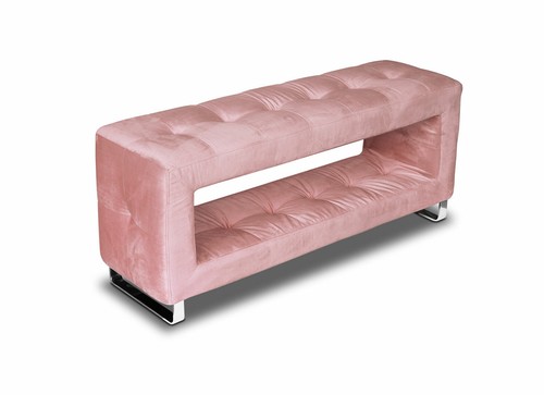 Thin storage bench old rose