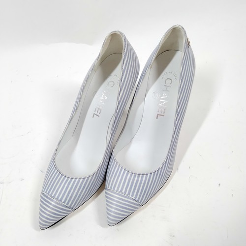 Chanel pumps blue white - chanel,