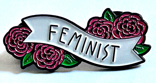 Feminist lapel pin - lapel,