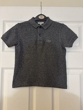 Boys Grey Lacoste Polo T-shirt