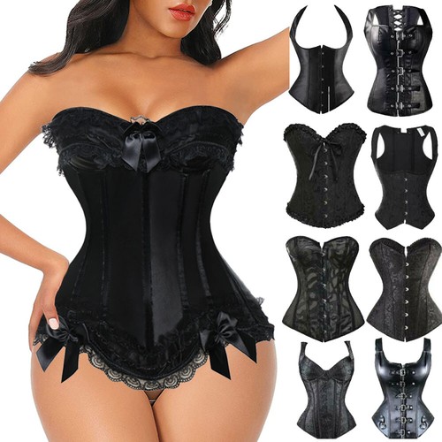 Women gothic bustier corset - bustier,