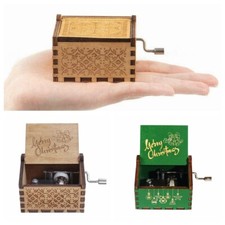 Wooden Music Box Hand Crank