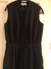 REISS WOMEN'S  CLASSIC BLACK JUMPSUIT SLIGHTLY TAPERED LEG) SIZE 10 / SMALL  VGC