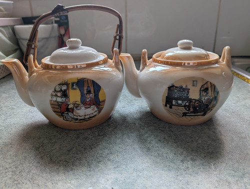 Ceramic teapot set 5pc lids - set, 5pc,
