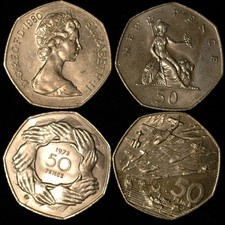 Fifty Pence 50p 1969 - 1997