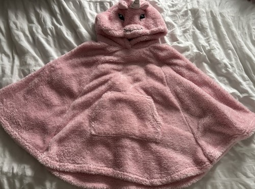 Girls cosy pink unicorn - cosy, poncho