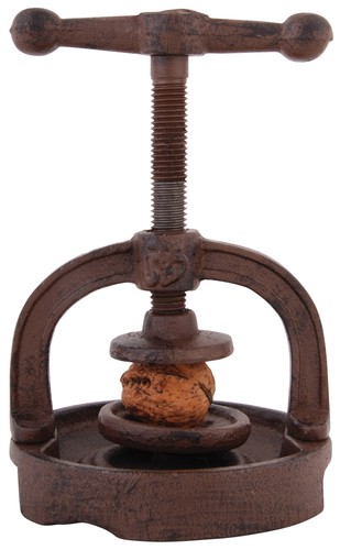 Cast iron screw nut - iron, cracker