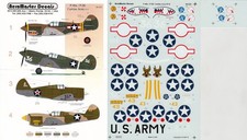 AEROMASTER DECALS 1/48 P-40E/K Warhawk P-36A Hawk 47th PS 49th 51st FG (USAAF)