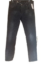 CrossHatch Black Label Jeans Mens Black 32 Waist Slim Button Fly New with Tags