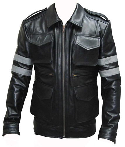 Mens black biker - mens, leather