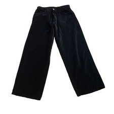 Peter Werth Mens Trousers Size 30R Black Velour Dress Pants Waist 30 Leg 29 Inch