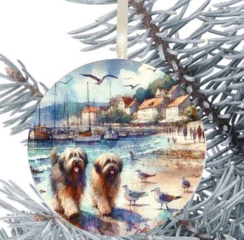 Briard hanging bauble - hanging,