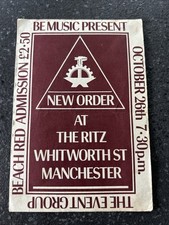 Genuine New Order Ticket Stub