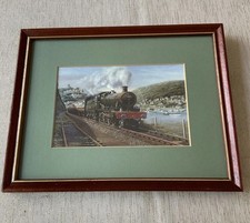 STEAM TRAIN Framed Print BARRY FREEMAN GWR 7800 Class 4-6-0 7809 Childrey Manor